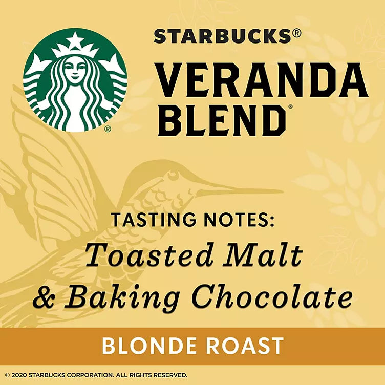 Starbucks Blonde Roast Ground Coffee, Veranda Blend (40 oz.)