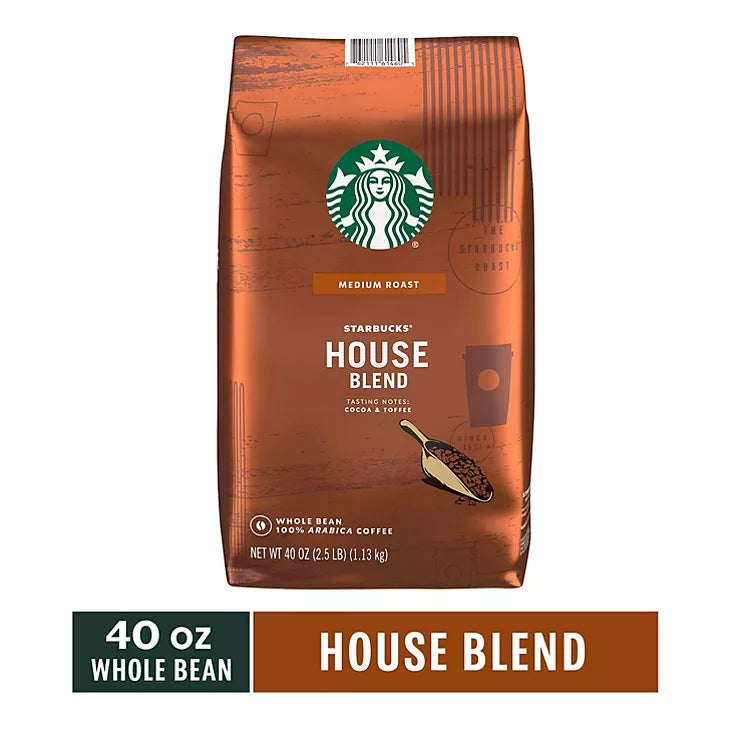 Starbucks House Blend Whole Bean Coffee (40 oz.)