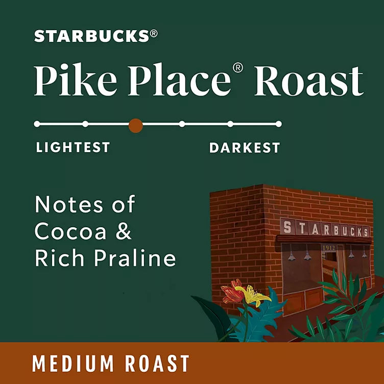 Starbucks Pike Place K-Cups, Medium Roast (72 ct.)
