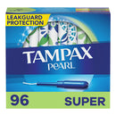 Tampax Pearl Super Tampons, Unscented (96 ct.)