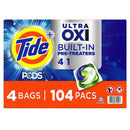 Tide PODS + Ultra Oxi Liquid Detergent Pacs (104 pacs)