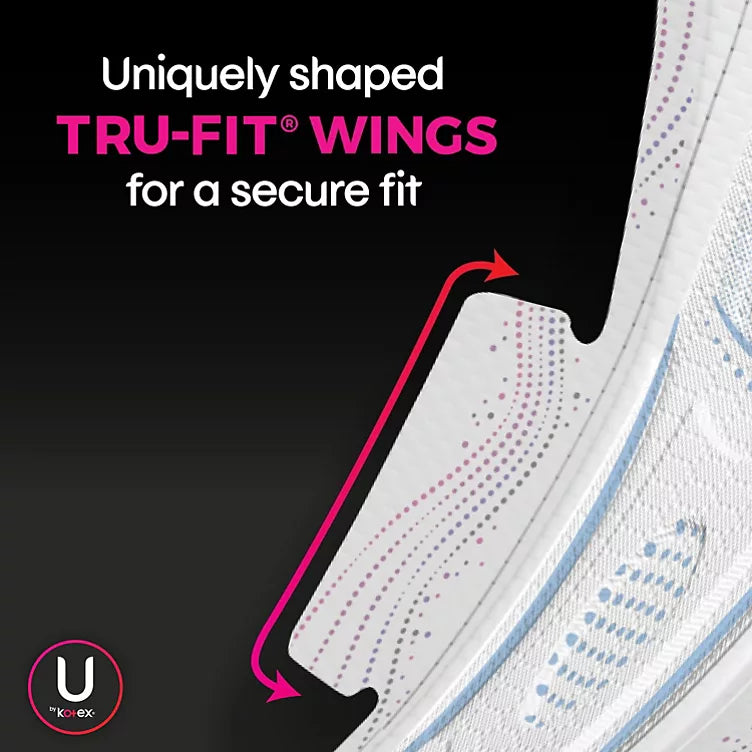 U by Kotex All Nighter Ultra Thin Pads with Wings, Extra Heavy Overnight (60 ct.)