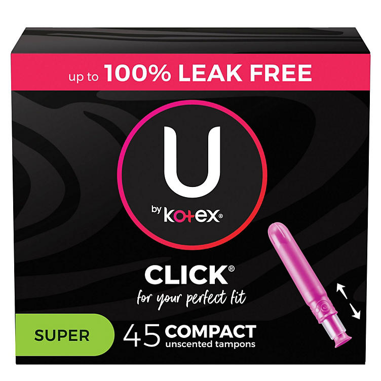 U by Kotex Click Compact Tampons, Super Absorbency (90 ct.)