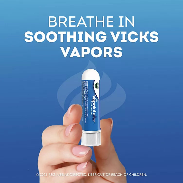 Vicks VapoInhaler, Non-Medicated Portable Nasal Inhaler, Menthol Scent (4 pk.)