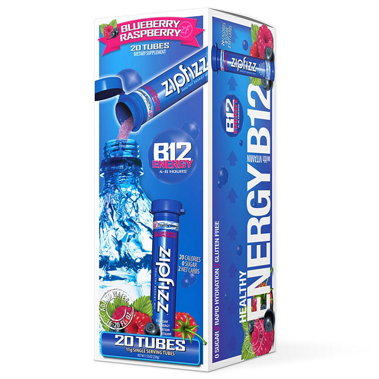 Zipfizz Energy Drink Mix, Blue Raspberry (20 ct.)