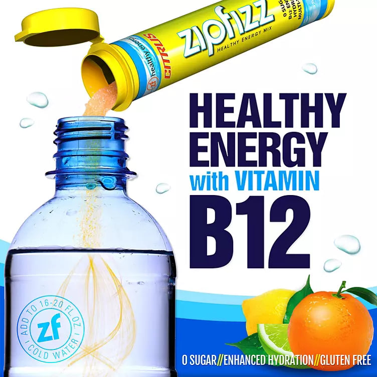 Zipfizz Energy Drink Mix, Citrus (20 ct)