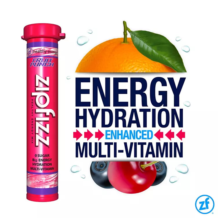 Zipfizz Energy Drink Mix, Fruit Punch (20 ct.)