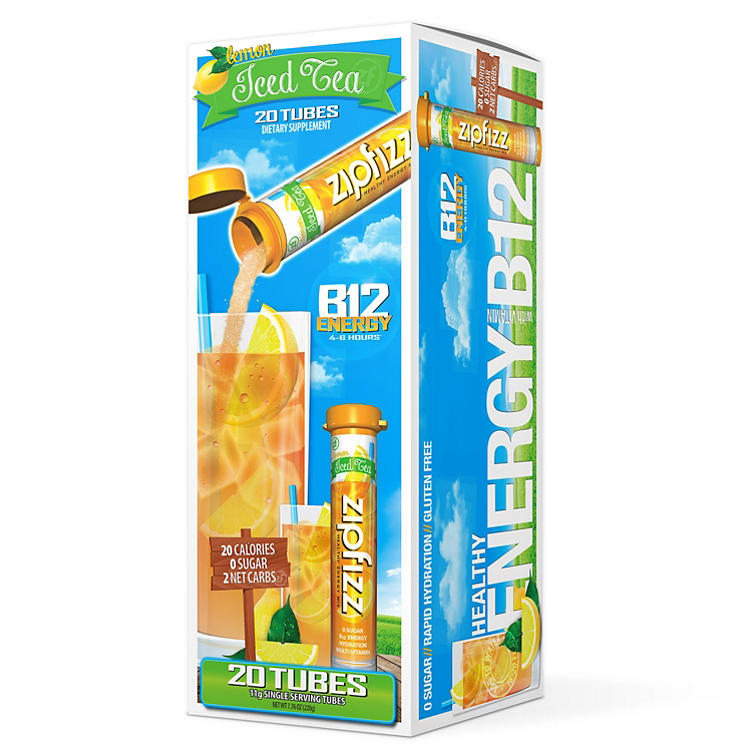 Zipfizz Energy Drink Mix, Lemon Iced Tea (20 ct.)