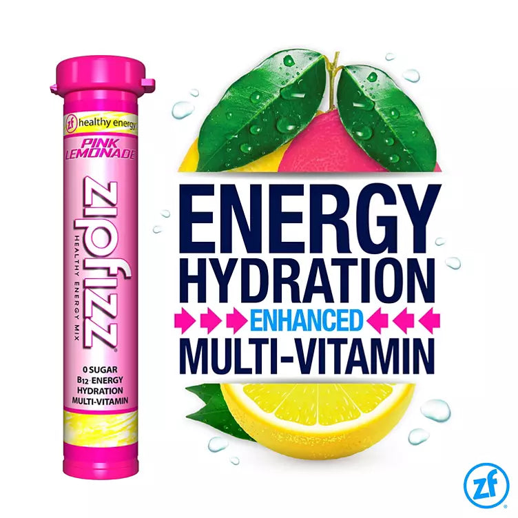 Zipfizz Energy Drink Mix, Pink Lemonade (20 ct)