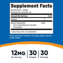 Nutricost Astaxanthin Softgels