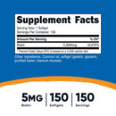 Nutricost Biotin with Coconut Oil Softgels