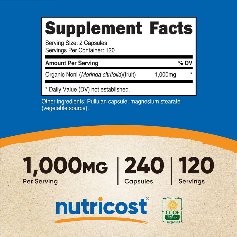 Nutricost Made With Organic Noni Capsules