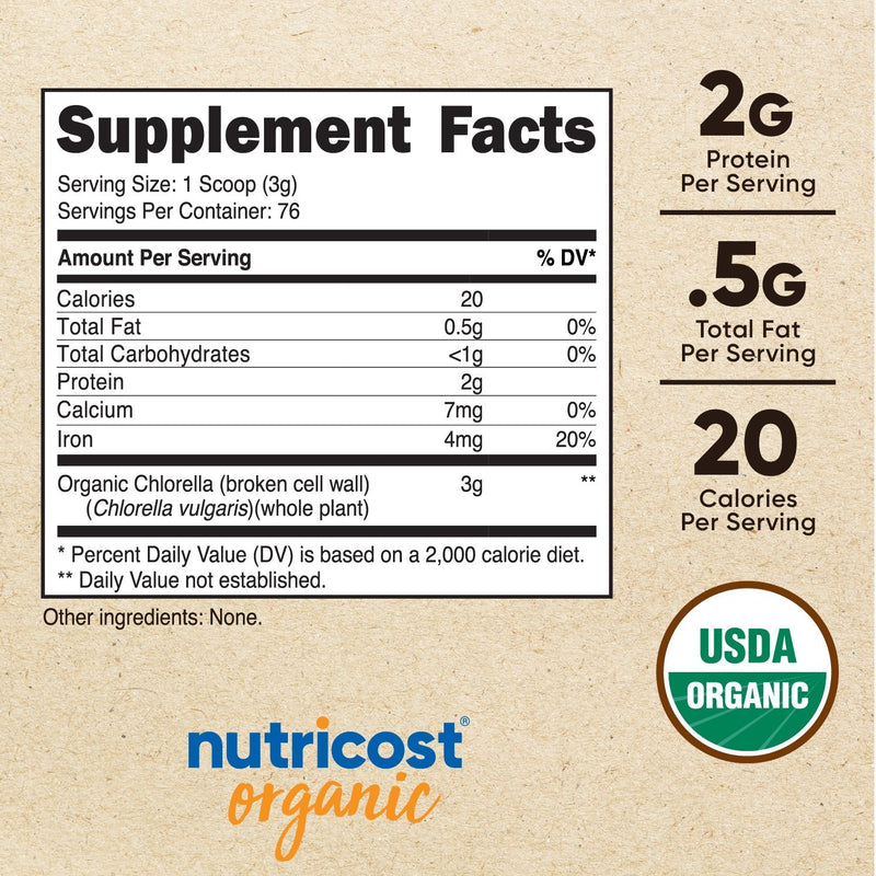 Nutricost Organic Chlorella Powder