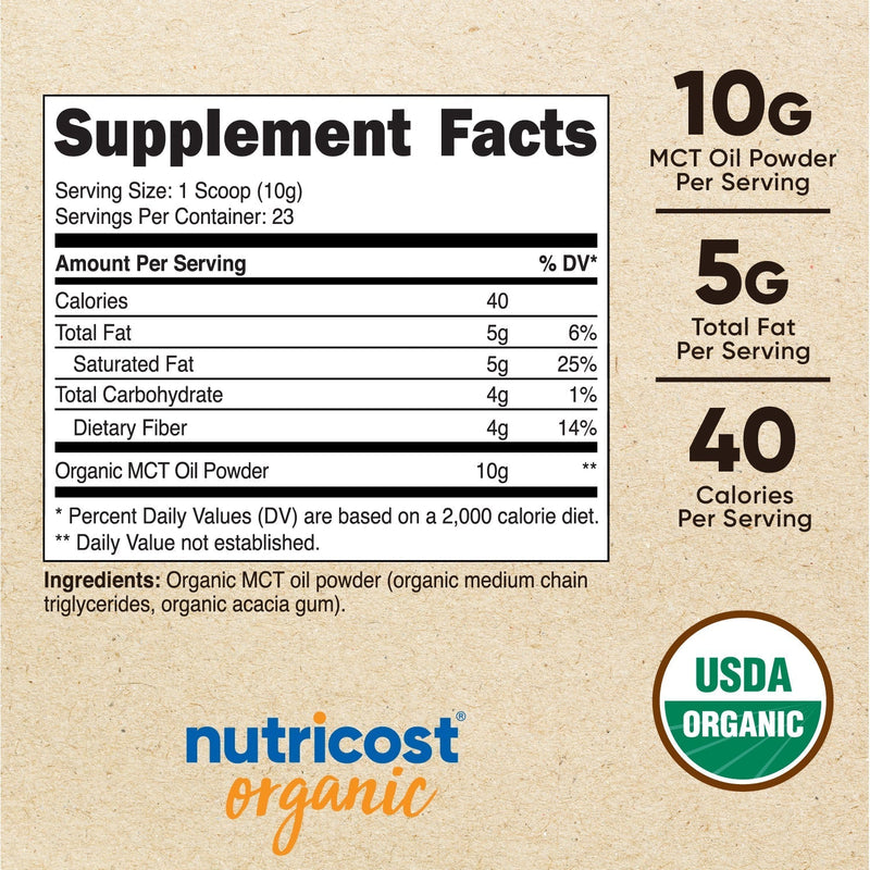 Nutricost Organic MCT Oil Powder