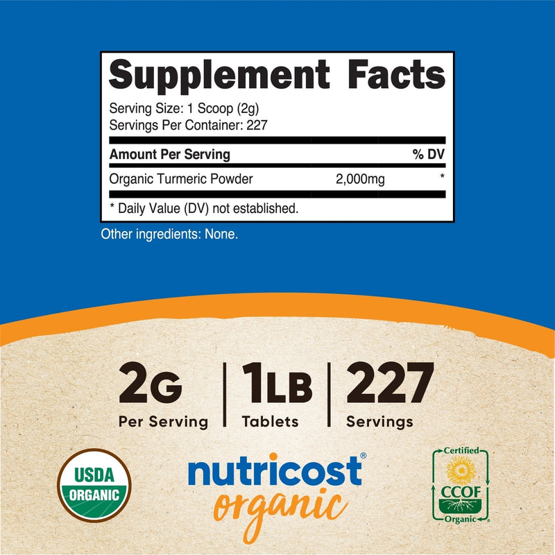 Nutricost Organic Turmeric Powder