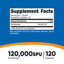 Nutricost Serrapeptase 120,000 SPU (20 MG) (120 CAP)