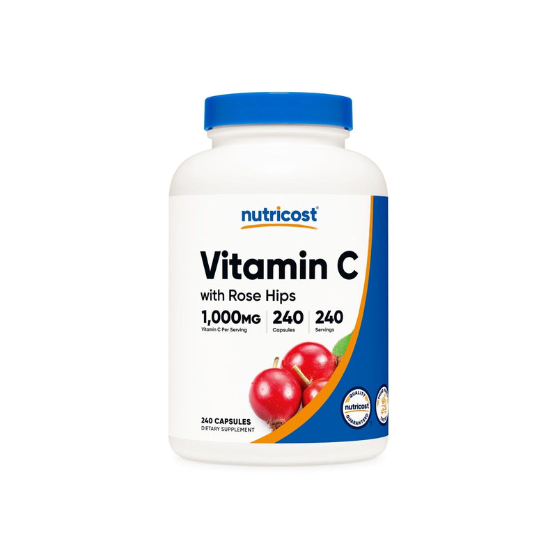 Nutricost Vitamin C with Rose Hips Capsules