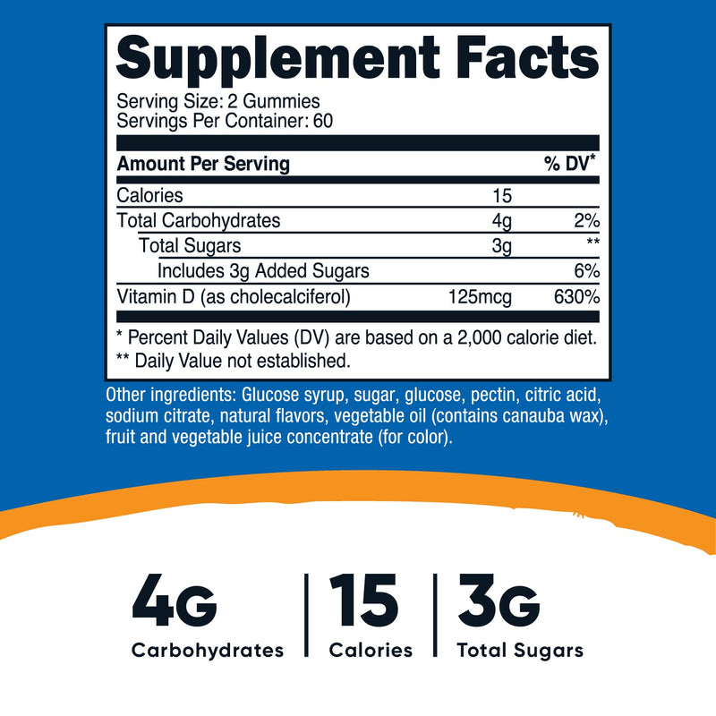 Nutricost Vitamin D3 Gummies (5,000iu)